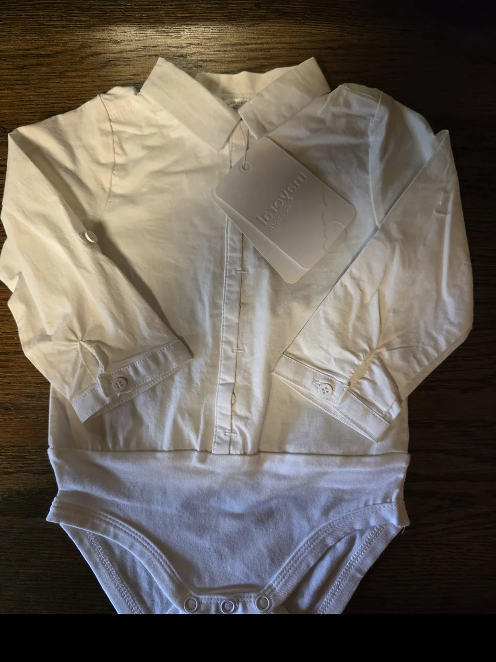 Baby Boys' MAYORAL White Long-Sleeve One-Piece Bodysuit 6-9 M